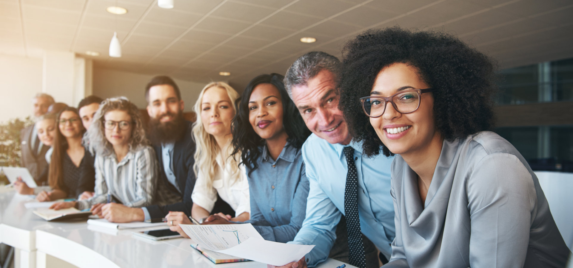 group of people smiling